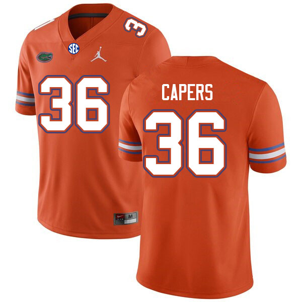 Men #36 Bryce Capers Florida Gators College Football Jerseys Sale-Orange